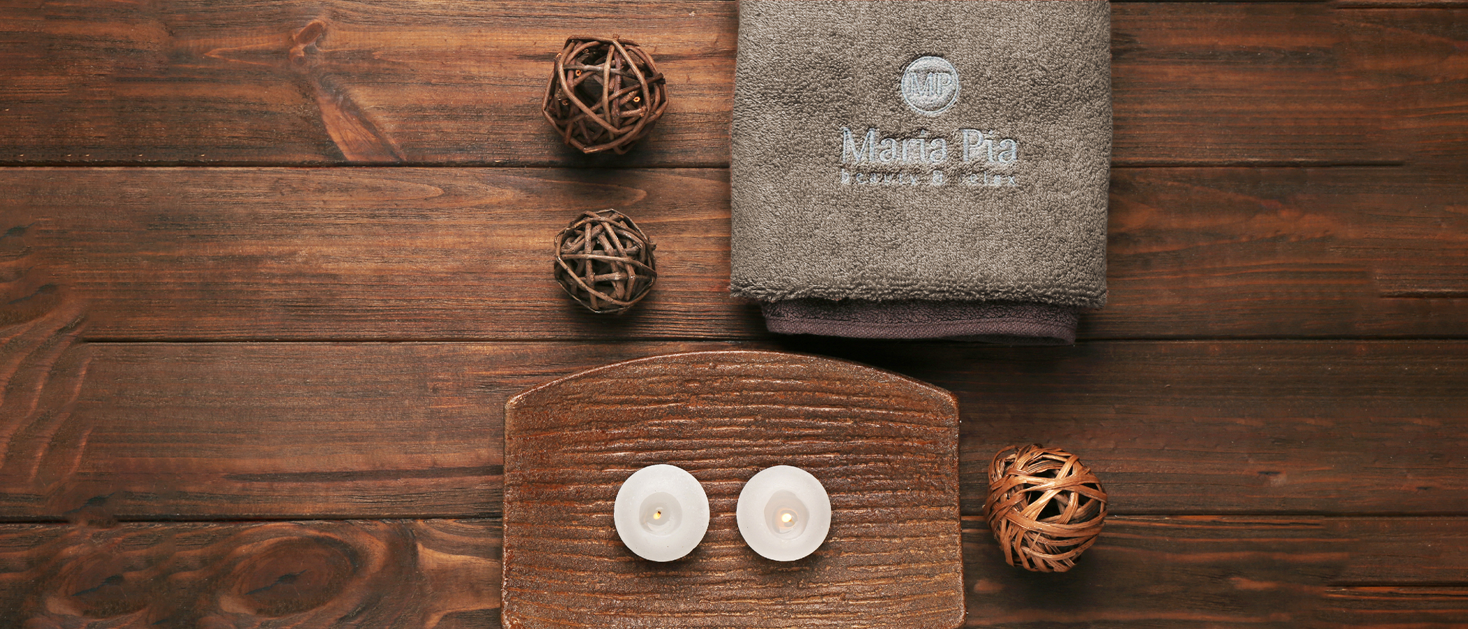 Spugne bagno personalizzate con logo per Maria Pia Beauty e Relax