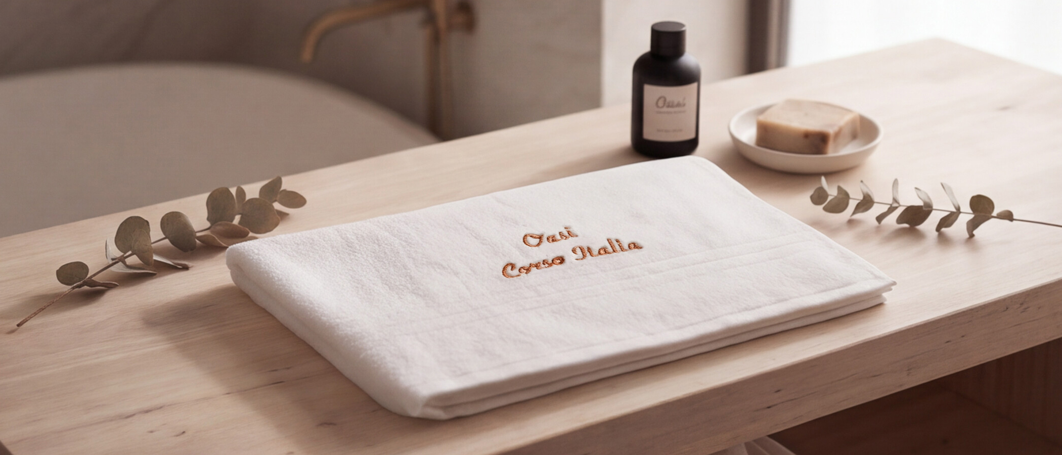 Biancheria Personalizzata con Logo per Oasi Corso Italia – Bari City Center Apartment