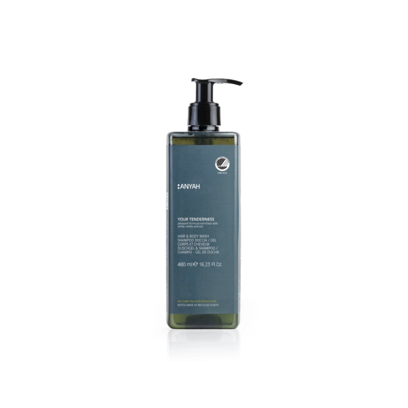 SHAMPOO DOCCIA ANYAH IN FLACONE 480ML ECOLABEL