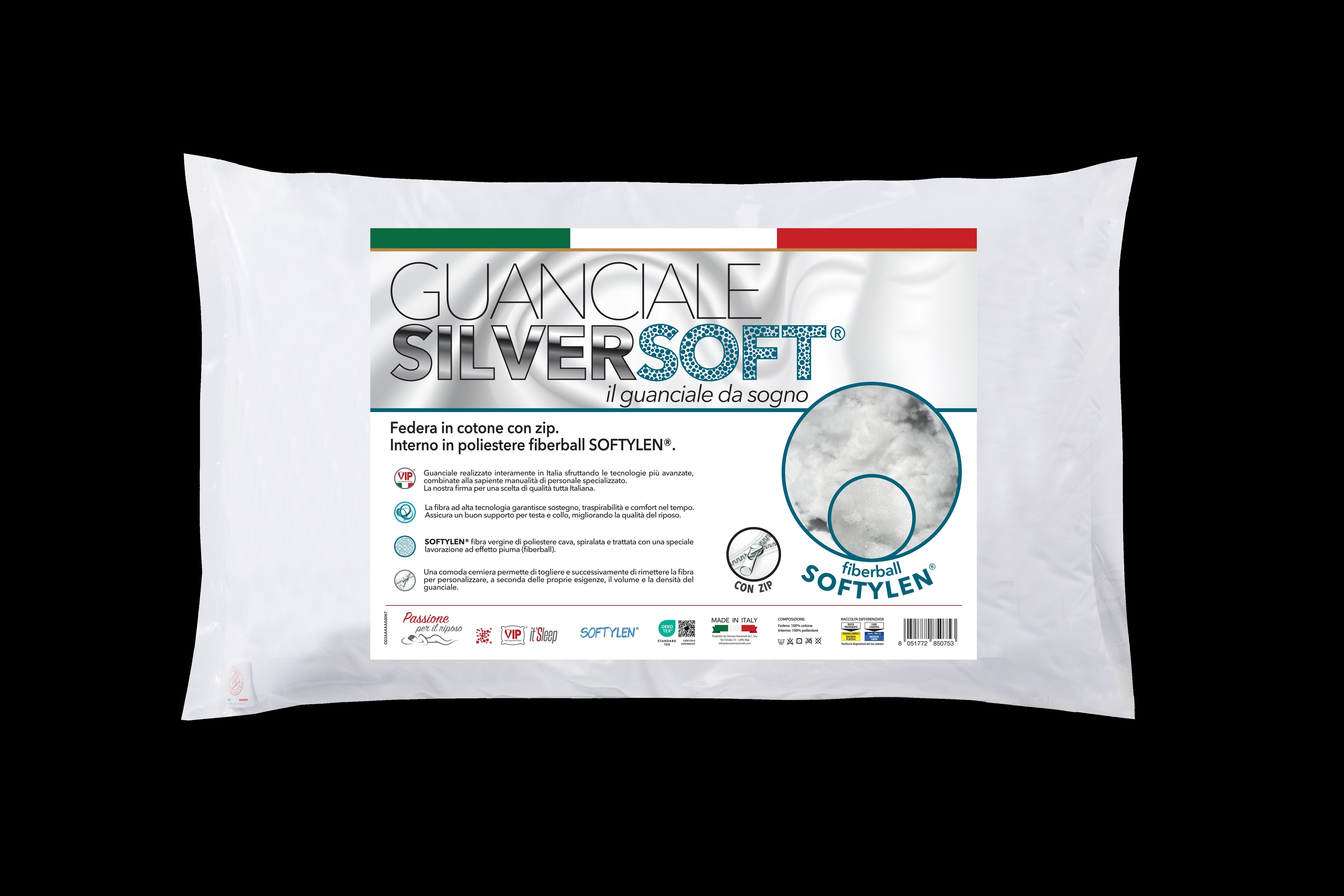 GUANCIALE SILVERSOFT FIBRA SOFFIATA