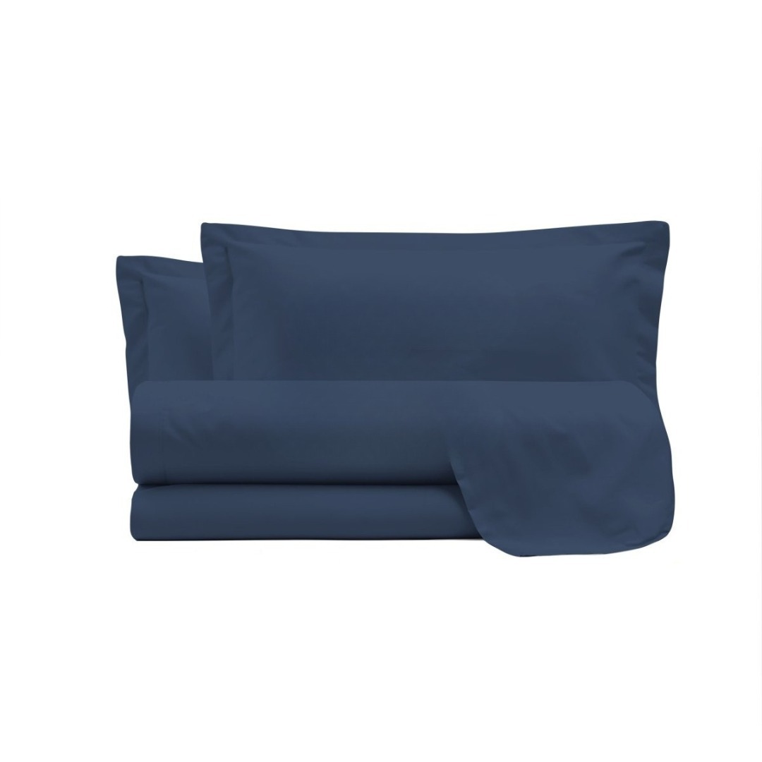 Rasatello 100% Cotton Double Fitted Bed Sheets Set Line 1 40 threads 270x300, Bottom Fitted Sheet 170x200 + 2 pillowcases