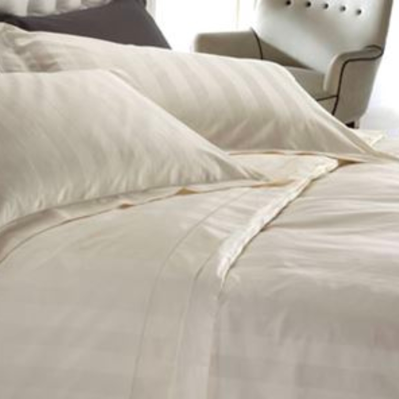 Rasatello 100% Cotton Double Fitted Bed Sheets Set Line 1 40 threads 270x300, Bottom Fitted Sheet 170x200 + 2 pillowcases