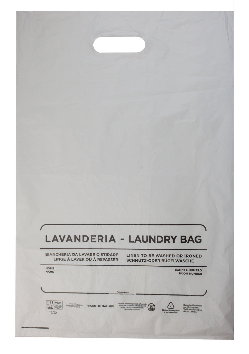 SACCHETTO BIANCHERIA COMPOSTABILE HOTEL