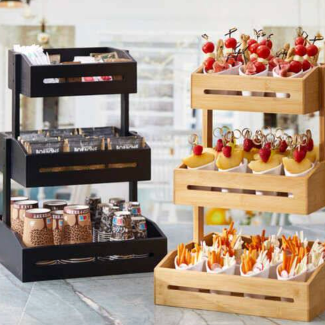 Espositore buffet in bamboo