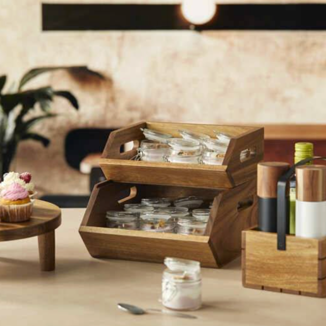 ESPOSITORE BUFFET IN ACACIA