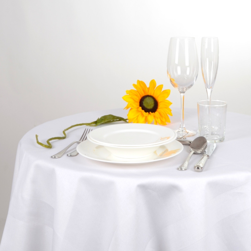 TABLECLOTH WITH SATIN BANDS