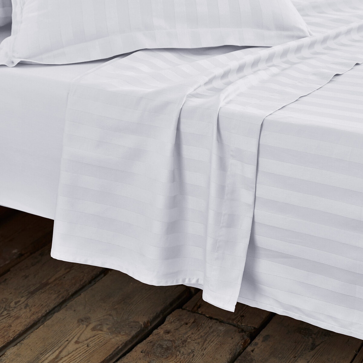  SATIN WIDE STRIPE FLAT BED SHEET