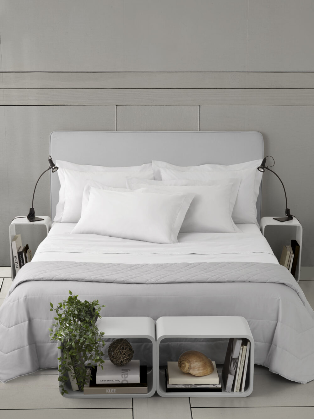 COMPLETO LETTO PERCALLE 80 FILI PIANO ED ANGOLO