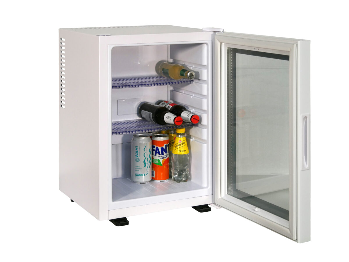 MINIBAR PER HOTEL CON VETRO 40LT BIANCO SILENZIOSO