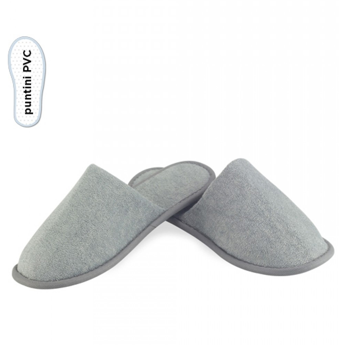 GREY TERRY SLIPPER